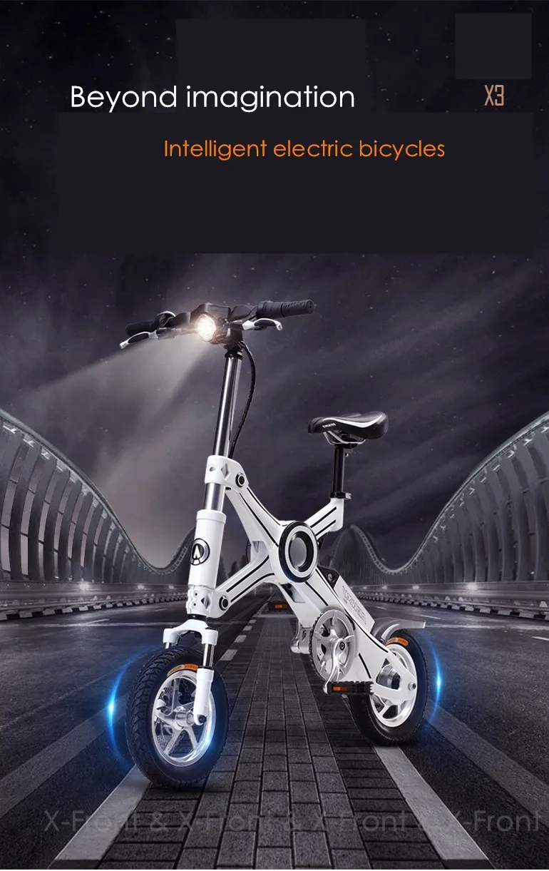 Clearance New 2018 brand Aluminum-magnesium alloy 36v 250W intelligent Electric bicycle X3 Mini Bike Portable Lithium Battery smart E-bike 1