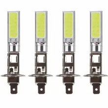 4 шт. DC 12 В H1 COB светодиодный автомобильный противотуманный светильник, головной светильник DRL, дневной ходовой светильник, сменная лампочка, супер яркий белый светильник, лампа