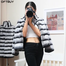 Женская куртка OFTBUY теплая Повседневная из натурального меха