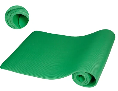 Фитнес путешествий Упражнение 10 мм толстая нескользящая подошва yoga коврик Похудение прочные домашние(Акция: отправка сумка для Йога-коврика бесплатно - Цвет: Зеленый