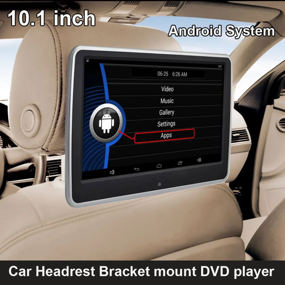 10.1 inch Android System Car Headrest Bracket Multimedia Player USB SD WiFi Function (DVD option
