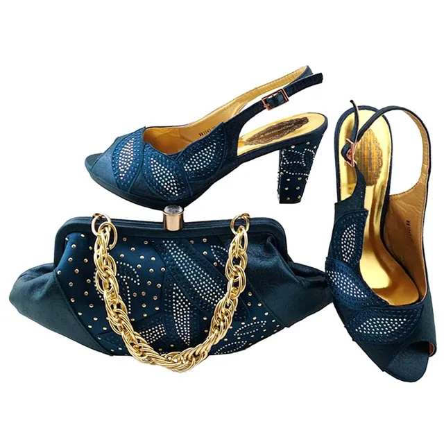 navy blue shoes and bag