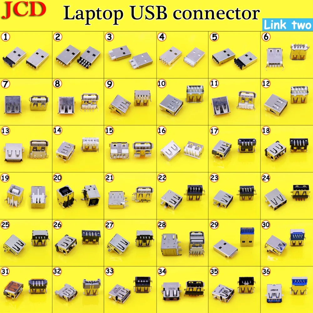 JCD новый тип A женский USB 2 0 короткий корпус 4 контакта фута 90 вставок Прямая