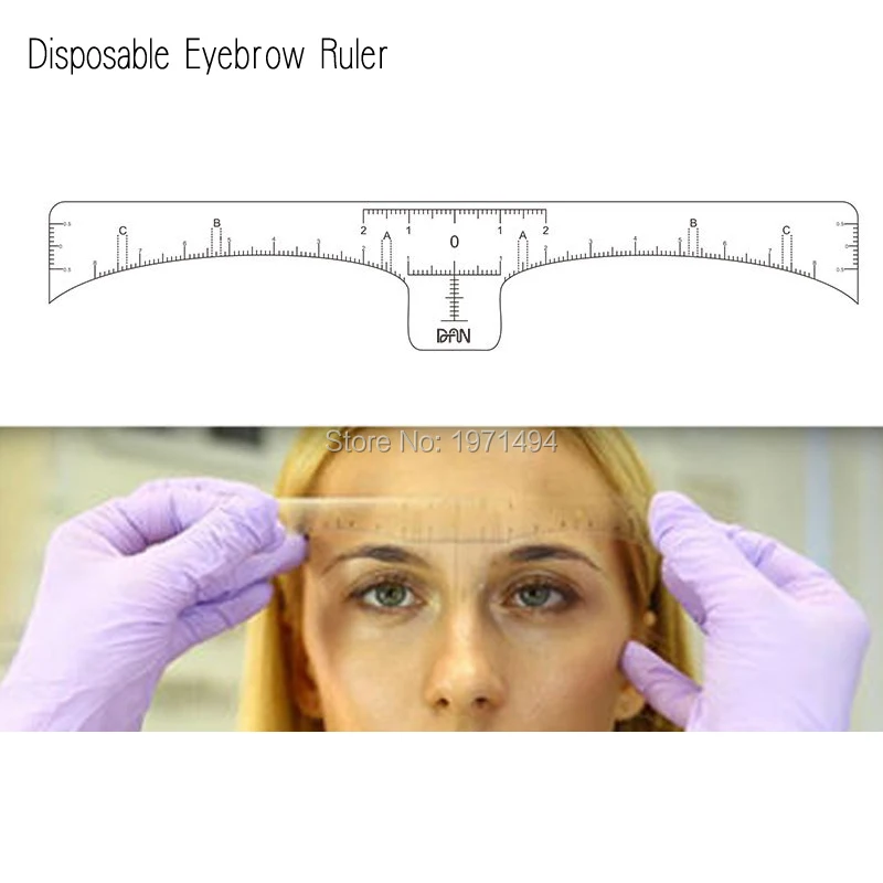100 шт новейшая одноразовая бровь Уход Трафарет формирователь линейка мерный инструмент Макияж линейка для бровей для начинающих аксессуары для татуировки