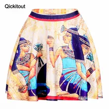 Qickitout юбки модные юбки летние Джокер женские 3D Национальный стиль цифровые юбки с принтом Большие размеры оптом