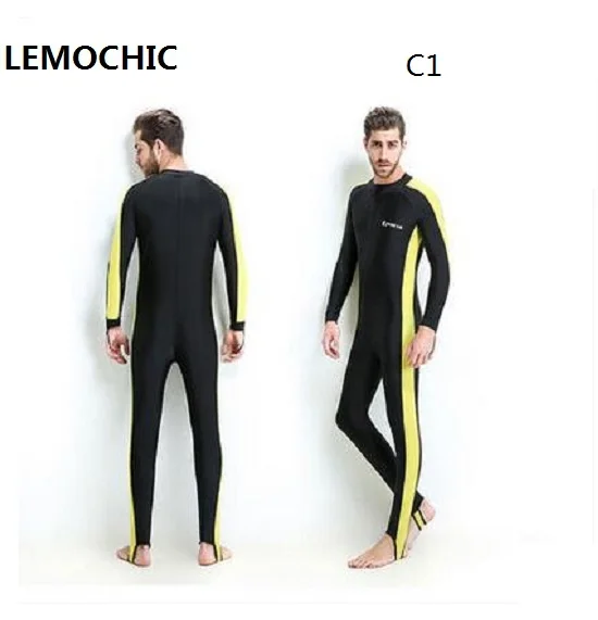 Lemochic летнее цельнокроеное Купальники для малышек подводное плавание костюм Одежда заплыва костюм плотно водные виды спорта Гидрокостюмы мокрого типа женщин, мужчин, детей водолазный костюм - Цвет: C1