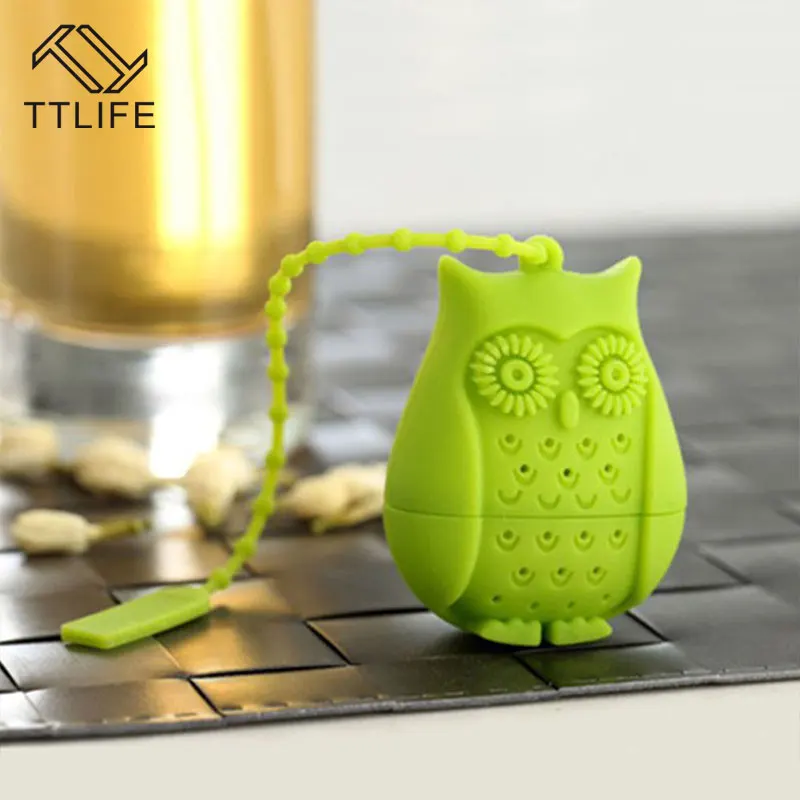 

TTLIFE 1PCS Owl Tea Infuser Silicone Strainers Tools Tea Strainer Infusor Filter Empty Tea Bag Leaf Diffuser