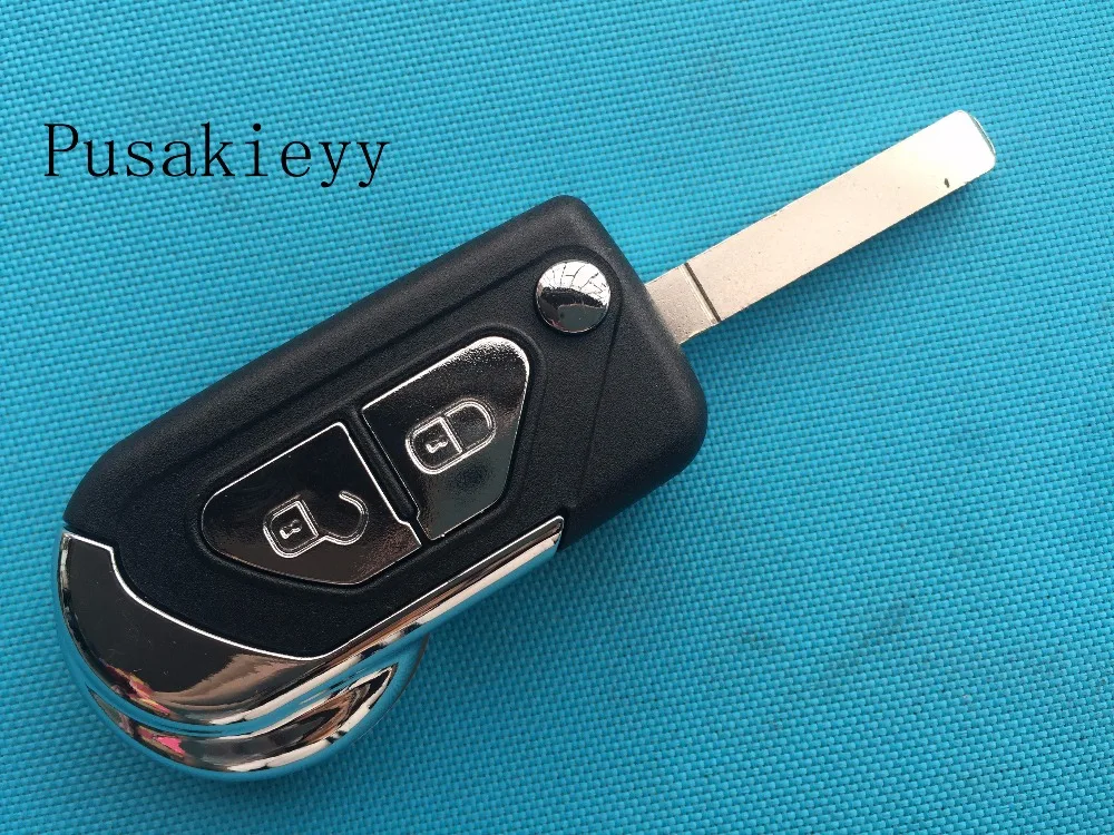 

1pcs of new Replacement Key blank For CITROEN DS3 3 BUTTON FLIP REMOTE KEY FOB CASE SHELL COVER UNCUT BLADE REPAIR NO LOGO