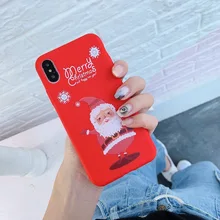 

Christmas Santa Claus Phone Cases for iPhone 7 X XS Max XR 5s SE Cartoon Christmas Painted TPU Cover for iPhone 7 8 6 6s plus