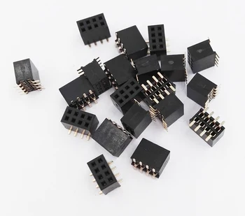 

10pcs 2.54mm Female Header SMT 2X2/3/4/5/6/7/8/9/10/11/12/13/15/20/40P PH8.5mm double row Gold-plated