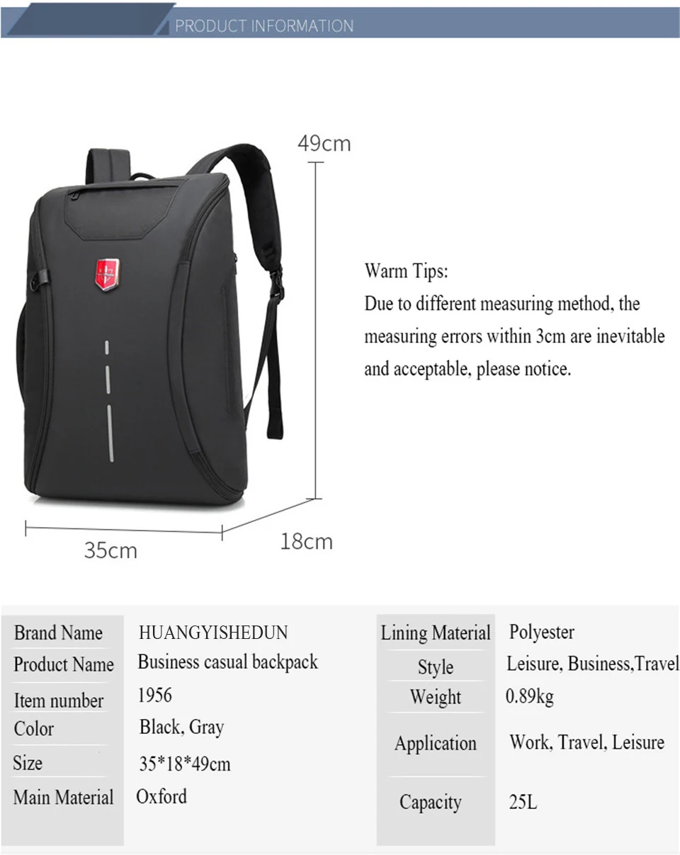 Ruishiaber, мужской рюкзак, Противоугонный, водонепроницаемый, usb зарядка, рюкзак для ноутбука, студенческие школьные сумки для подростков, швейцарская дорожная сумка
