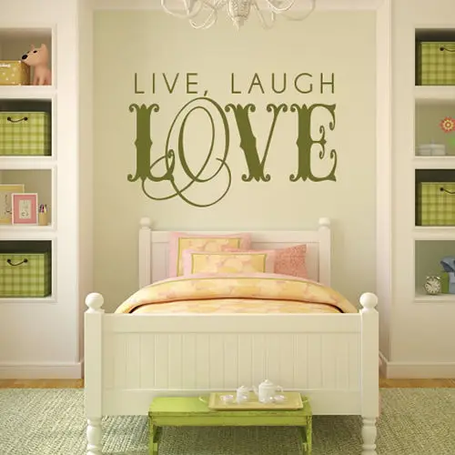 Live Laugh Love Wall Sticker Motivational Quote Wall Decal Kitchen Home