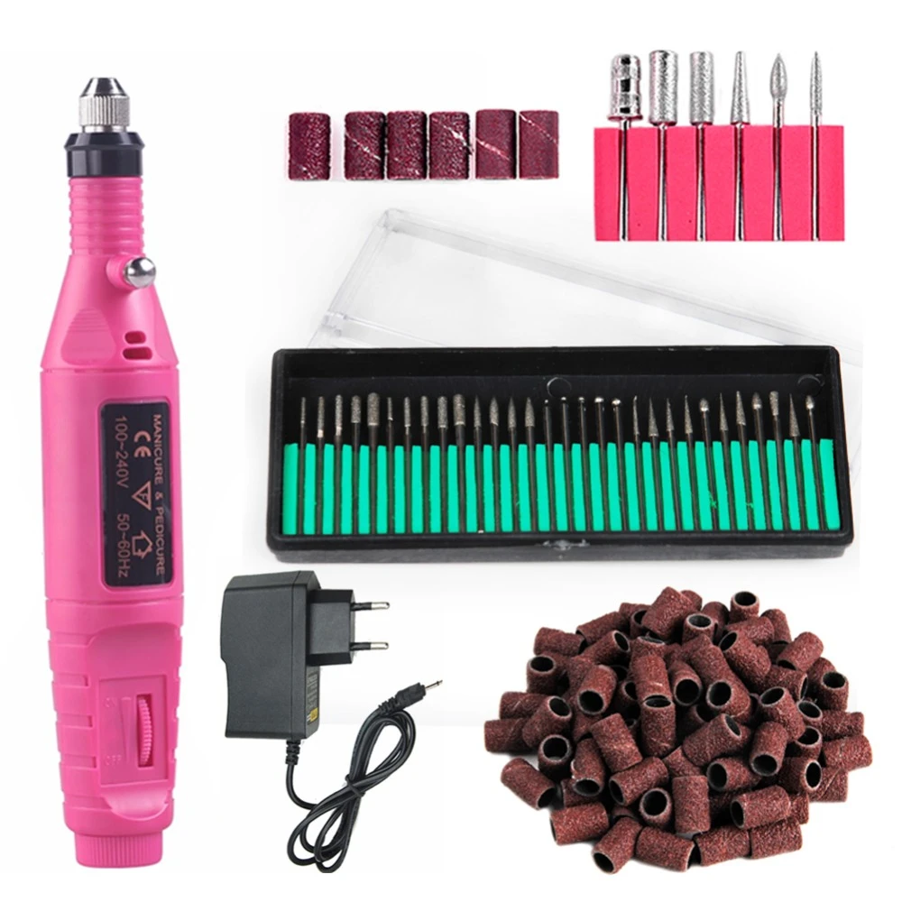 

Mini Nail Power Drill Set 36bits Electric Drill Tool kit Manicure Pedicure Tool Gel Polish Remover Drill Electric Nail Files Kit