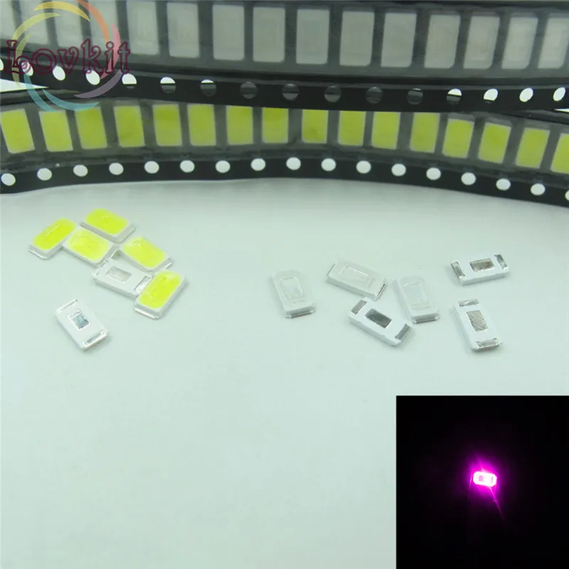 100 шт. 5630 5730 SMD/SMT Розовый Светодиодный светильник 400 410NM излучающий диод подходит