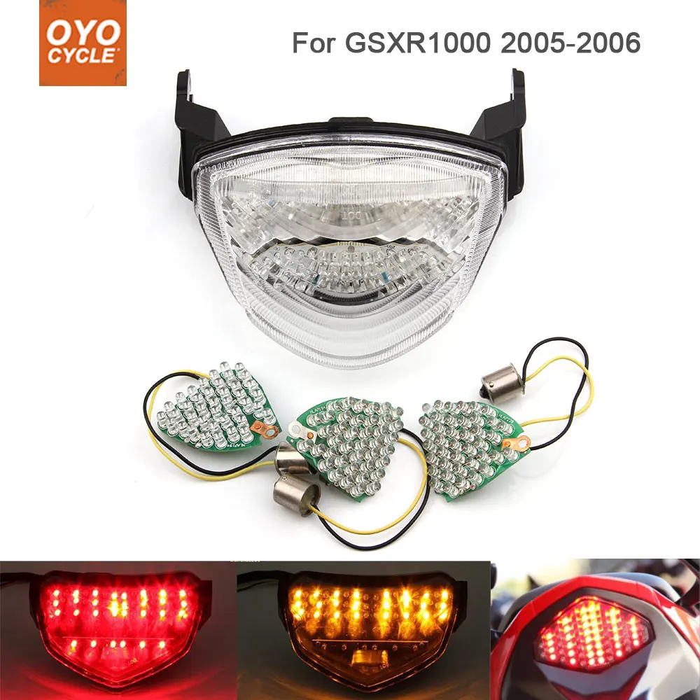 

Motorcycle Integrated LED Tail Light Brake Turn Signal Blinker For Suzuki GSXR1000 GSX-R1000 2005 2006