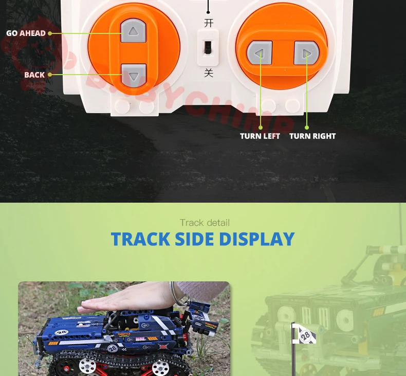 13525 20011 Technic серия гусеничный Радиоуправляемый автомобиль набор гоночных гонщиков дистанционного управления автомобиля строительные