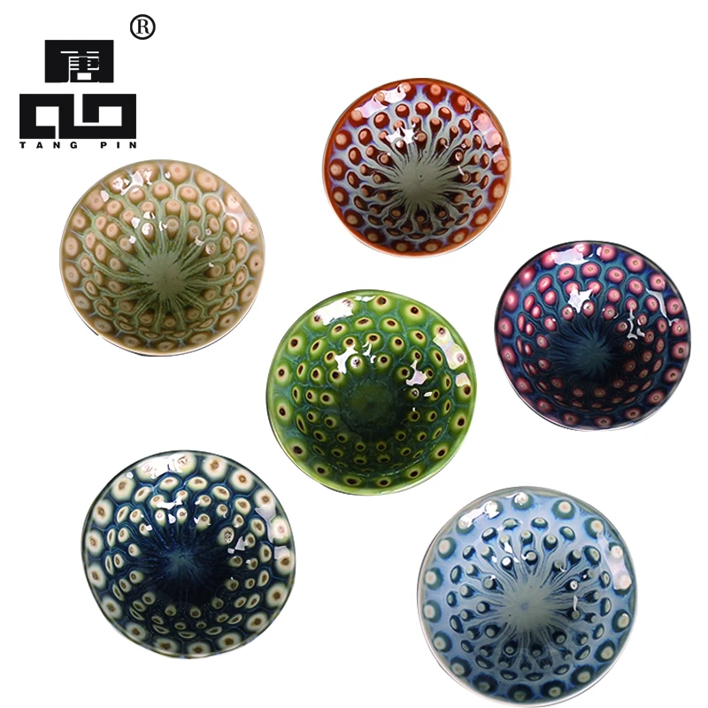 

TANGPIN ceramic tea cup for puer peacock teacups porcelain chinese kung fu cup 85ml