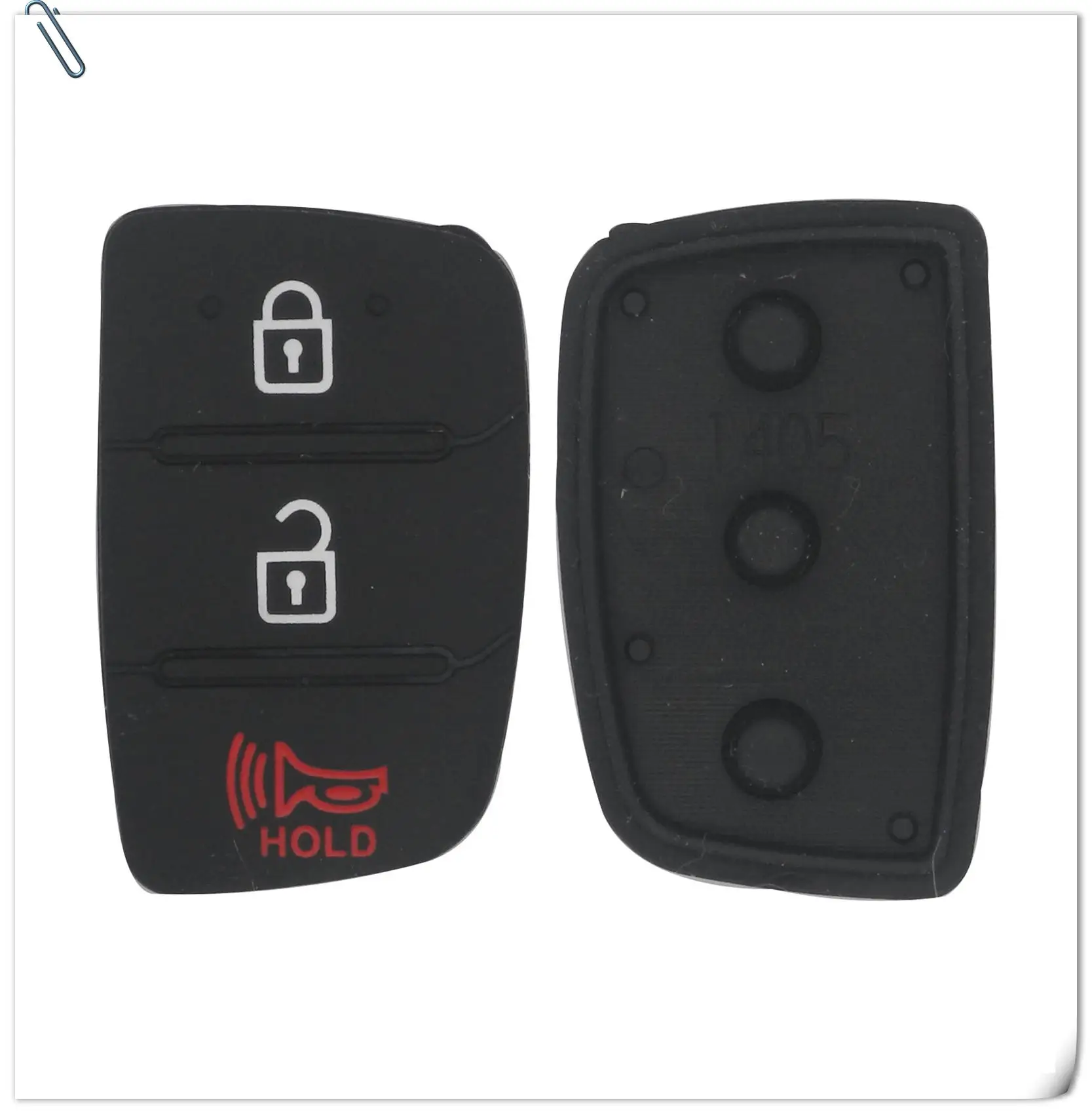 Keyforkess cuscinetto in gomma di ricambio 2 3 4 pulsanti Flip Car Remote Key Shell per Mistra Hyundai HB20 SANTA FE IX35 IX45 portachiavi -