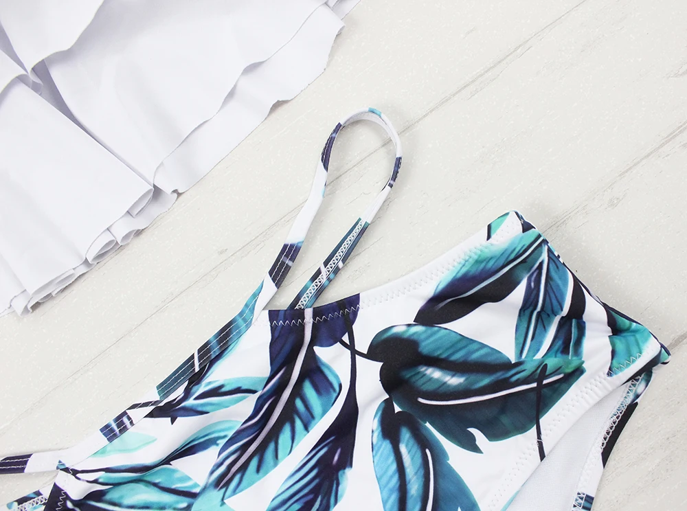 Floylyn-Bikini-High-Waist-Swimsuit-Ruffle-Vintage-Bikini-Set-Off-Shoulder-Swimwear-Bandeau-Solid-Top-Print (1)