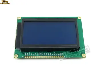 

3.3V 12864 Graphic LCD Module with128x64 dots and ST7920 / ST7921 IC TN/STN Blue Backlight White Character3.3V For Logic Circuit