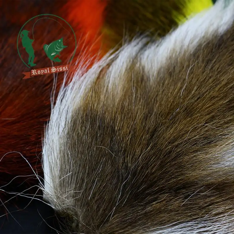 5 цветов большие северные bucktail длинные пряди окрашенные bucktail Волосы мухобойка материал для длинных стримеров, обманщиков, клоузеров, джигов