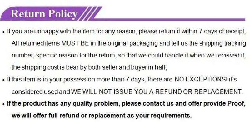 Return Policy 1