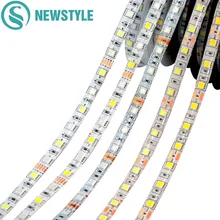LED Strip 5050 DC12V RGB RGBW Flexible LED Lights Stripe 5M/Lot 60LEDs/m Single Color RGB RGBW For Home Decoration 5050 Strip