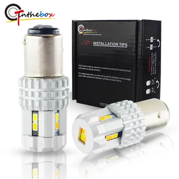 

Gtinthebox Car 1157 LED Dual Color White Yellow P21/5W BAY15d 12V 12SMD Car motorcycle Turn Signal Lights Daytime Running Light