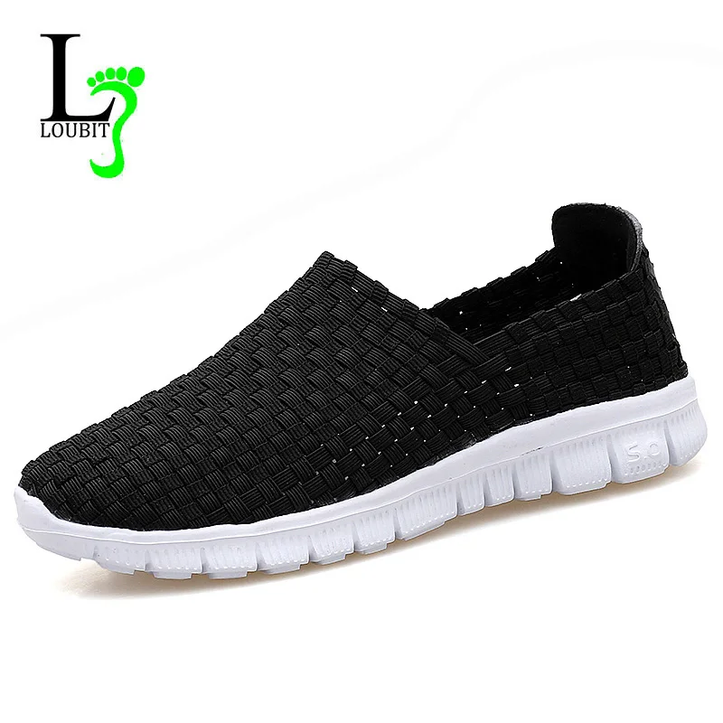 

2019 New Women Flats Autumn Casual Shoes Breathable Female Woven Shoes Slip On Ladies Loafers Handmade Shoes