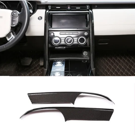 

Carbon Fiber Style ABS Center Console Decoration Strips Trim Accessories For Land Rover Discovery 5 LR5 2017 Car-styling 2pcs