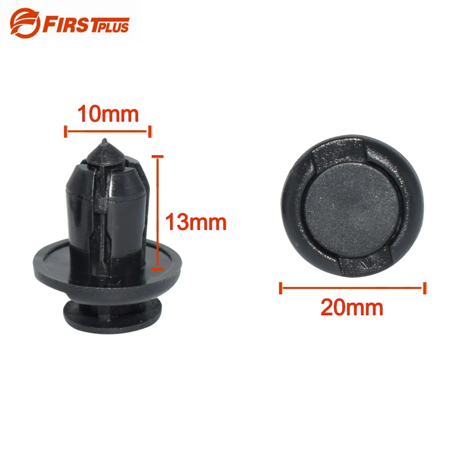 

50 x 10mm Black Plastic Push Car Door Trim Panel Rivet Fastener Fender Retainer For Honda Civic For Prelude s2000 CR-V