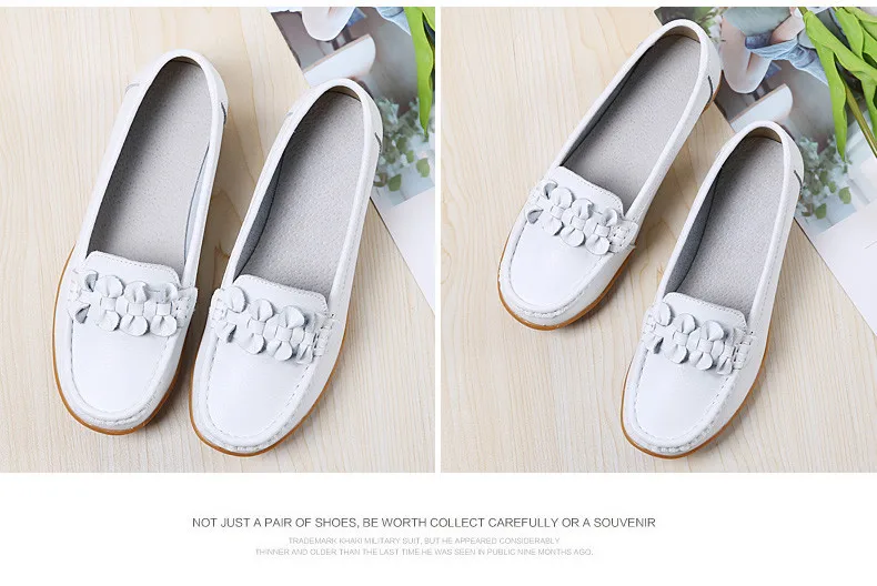 Women Ballet Flats Shoes Genuine Leather Loafers Shoes Woman Slip-on Flats Ladies Shoes Heels Creepers moccasins (8)