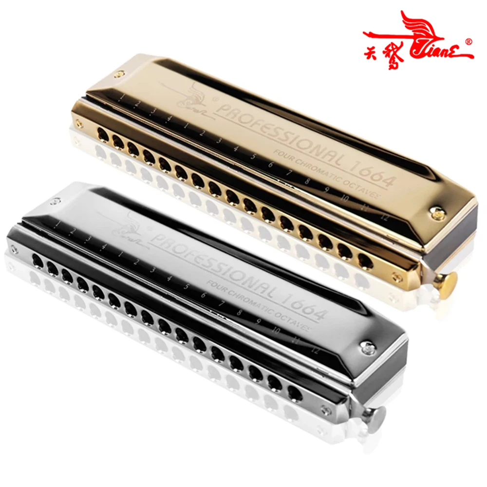 Swan Chromatic Губная гармошка 16 отверстий 64 тона инструменты для рта профессиональные