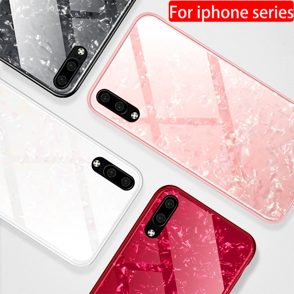 Шикарный чехол для Apple Iphone xs max мягкий с краями aphone x s xr 7 8 6 plus стеклянные чехлы