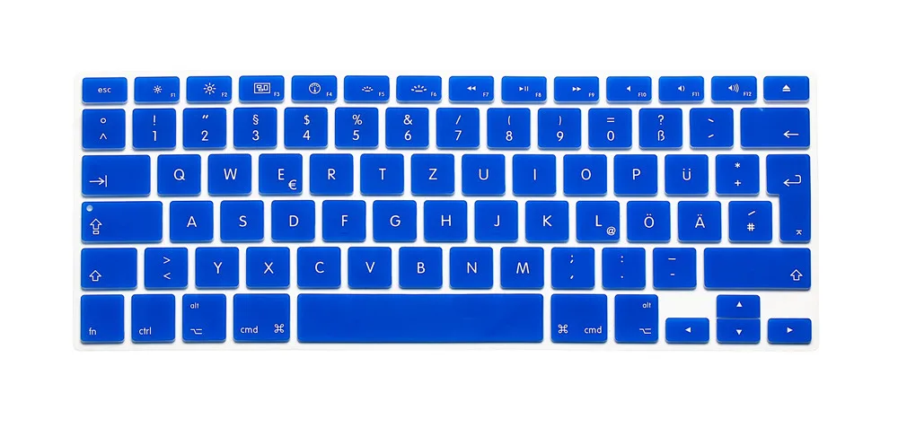 Чехол для Macbook Air Pro Retina 13 15 17 дюймов защита клавиатуры с немецкими буквами