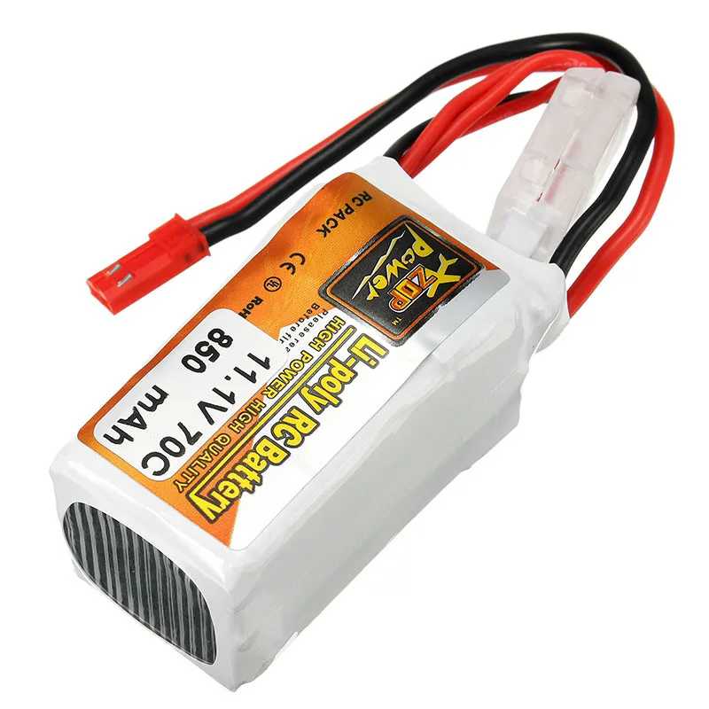 Аккумуляторная Lipo батарея ZOP power 11,1 В 850 мАч 70C 3 S Lipo батарея JST штекер