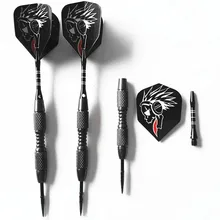 3pcs/set 20g Steel Tips Darts with Black Aluminum Shafts Harrow Point Wing Barrel Throwing Darts Accessories 