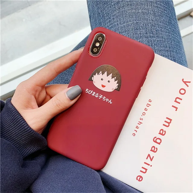Niceking Cute Chibi Maruko Chan Phone Case For IPhone 6 6s 7 8 Plus X