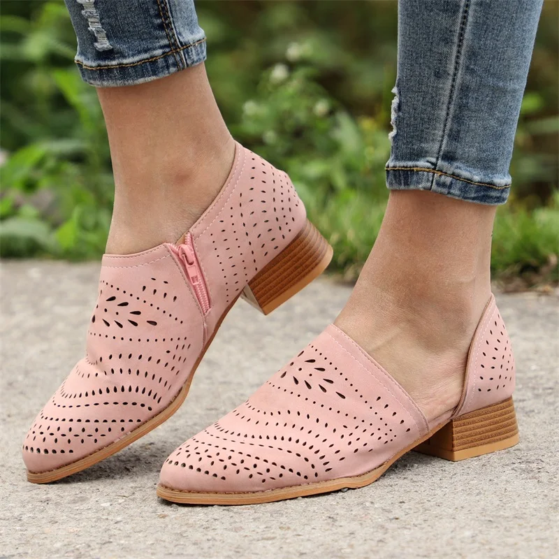 Buy VTOTA Women PU Leather Ankle Boots Western Style