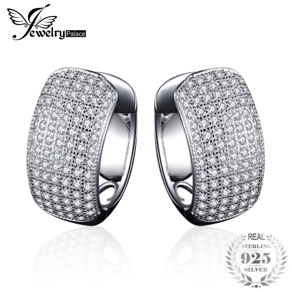 

JewelryPalace Fashion 1.8ct Round Clip on Earrings 925 Sterling Silver Fashion Earrings Jewelry For Women Gift