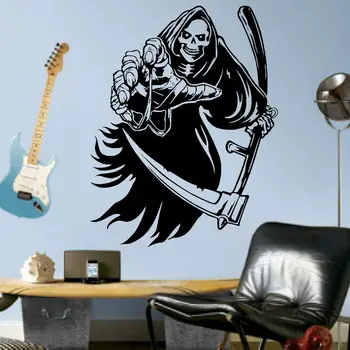 

os1667 THE GRIM REAPER vinyl wall art decal sticker Free shipping