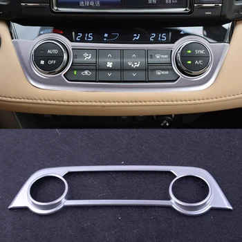 

CITALL Car Center Console AC Switch Button Panel Cover Trim Chrome Plated fit for Toyota RAV4 2013 2014 2015 2016 2017 2018