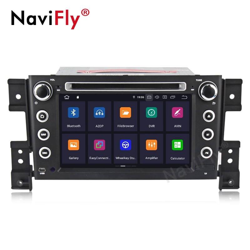 NaviFly Android9.0 IPS DSP USB SD CD play Car gps для Suzuki Vitra 2007-2013 поддержка радио FM AM 4G wifi ipod |