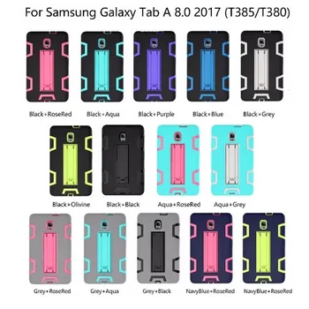 

For Samsung Tab A 8.0 T380 T385 2017 8 inch Case Kids Shockproof Military Grade Heavy Duty Full Rugged Silicone Hard Case Cover