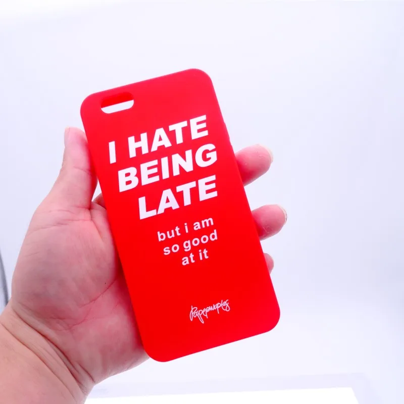 

A Big Red Color Letters Cute Fashion Newest Cool Soft Silicone Cover Case for Apple iPhone 6 6S 4.7 inch Business Design Style