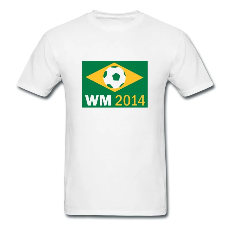 Discount Casual Mens T-Shirt wm 2014 brasil Custom Teeshirts for Mans | Мужская одежда