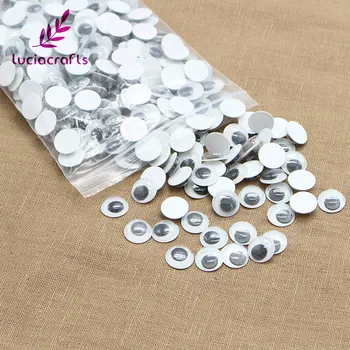 

Lucia crafts 12mm 4000pcs/Lot White Black Plastic Wiggle Eyes Doll Toy Eyeballs Self-adhesive DIY Accessories X0501