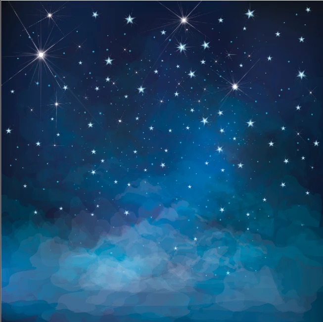 

10x10FT Dark Blue Starry Sky Sparkles Stars Clouds Custom Photo Background Studio Backdrop Vinyl 300cm x 300cm