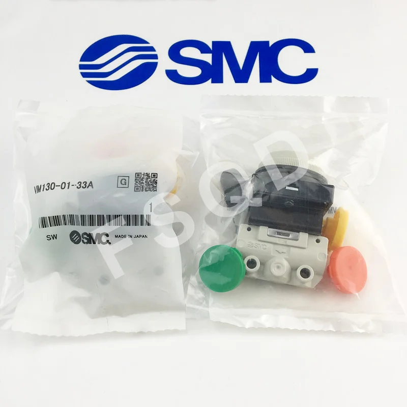 

VM130-01-33A VM130-01-01SA VM131-01-01SA SMC mechanical air controls manual valve Flat button in four colors VM series