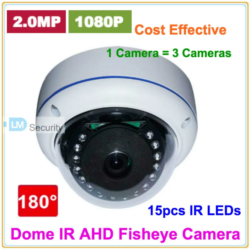 Lihmsek 2.0MP мегапиксельная 1080P 180 градусов AHD антивандальный купол инфракрасный